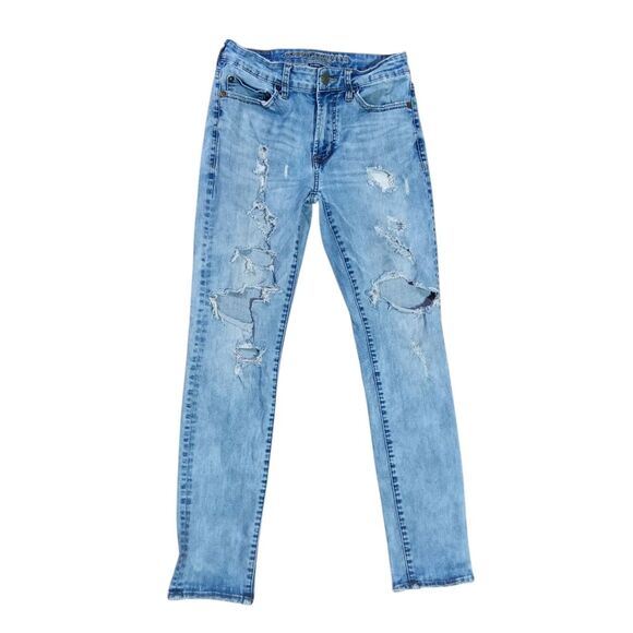 American Eagle Outfitters Other - American Eagle Outfitters Distressed Men's Jeans 28x30 Light Blue Holes Flex
